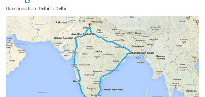 Prima propunere de traseu India