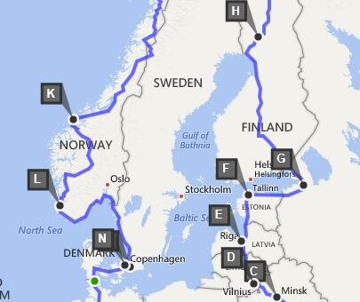 Traseu moto Romania Norvegia Nordkapp Capul Nord
