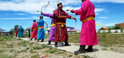 Naadaam national festival in Ulgii Mongolia